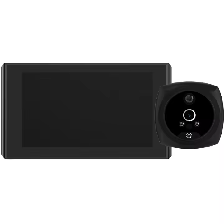 Mirilla electrónica puerta interfonos para casa Timbre inalambrico exterior con camara - 1
