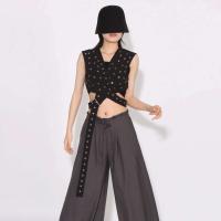 Chaleco de rehén hip-hop punk rock para mujer, ropa técnica de diseño irregular, chaleco sin mangas 2024 - details 14
