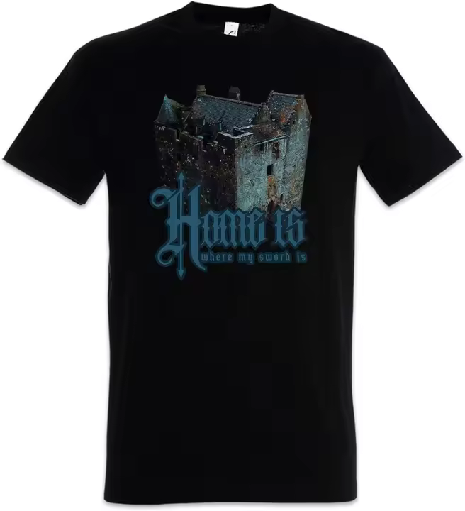 Camiseta de casa es donde está mi espada para hombre - 1