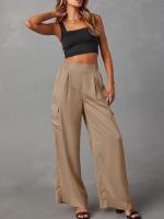 Cargo de cintura alta para mujer, nuevos pantalones de moda, pantalones sueltos de pierna ancha para primavera y verano - details 1