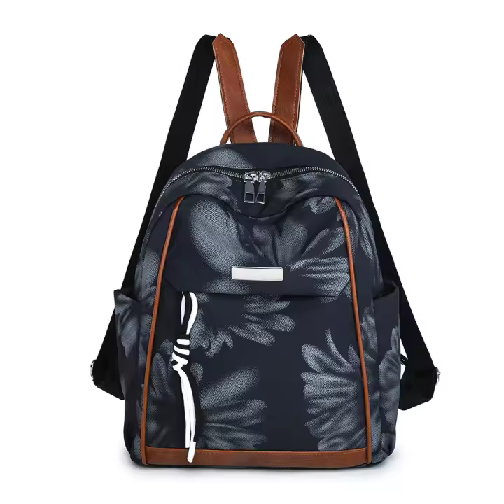 Mochila con estampado de tela Oxford de gran capacidad para mujer, mochila repelente al agua para viajes de ocio - 1