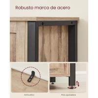 Muebles para Sala de Estar 3 Puertas Estilo Casa Campo Marrón Roble y Negro Tinta - details 6