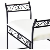 Banqueta pie de Cama de Metal Blanca de 64x68x30 cm - details 22