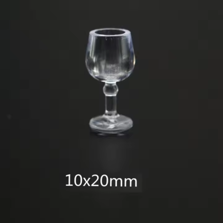 10 unids/set simulación 1:12 muebles de casa de muñecas taza de agua vaso de jugo casa de muñecas copa de vino copa de vino tinto miniatura - 1