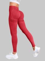 Mallas tejidas sin costuras para mujer, medias elásticas de cintura alta, entrenamiento de gimnasio, pantalones deportivos para correr, pantalones de Yoga para levantamiento de cadera y Fitness - details 10