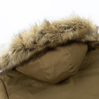 Chaqueta de Invierno Gruesa Abrigo con Capucha de Vellón con Cuello de Piel para Hombres - details 11