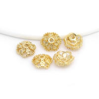 Tapas de cuentas de copos de nieve de latón de Color dorado de 18K, accesorios de alta calidad para manualidades, materiales para hacer joyas, sitio web oficial de Rosediy - details 39