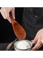 Retro Japanese Creative Fish Shape Rice Spoon Cute Nature Wooden Non-stick Rice Shovel Scoop Kitchen Cooking Utensils Supplies - details 1