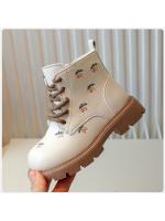 Botas de cuero bordadas para niños y niñas, botines de princesa versátiles, diseño a la moda, otoño - details 5