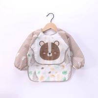 Babero de manga larga impermeable para bebé, delantal de alimentación con bolsillo, paño para eructar, for1-3Year de plástico - details 6