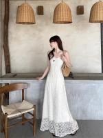 Vestido de Tirantes Bordados Estilo Deseo Puro para Mujeres Cintura Ajustable Adelgazante - details 17