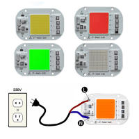 LED COB Hight Power 50W AC 220V Red Blue Green Lamp Chip Smart IC Fit For DIY Driverless Integrated Driver For Flood Light - details 6