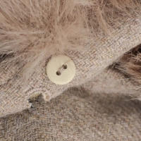 TRAFZA mujer nueva moda elegante manga larga bolsillo Casual prendas de vestir exteriores mujer invierno otoño cuello de piel cinturón decorar chaqueta abrigo - details 12