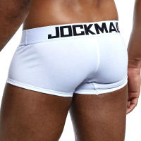 Marca JOCKMAIL, bragas masculinas, Boxers transpirables, ropa interior de algodón para hombres, bolsa convexa en U, calzoncillos sexis con estampado de hojas, pantalones cortos para el hogar - details 15