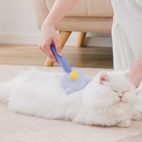 Cepillo de pelo para depilación de una sola tecla, cepillo de pelo portátil eficiente para perros y gatos, peine de aguja profesional silencioso - details 7