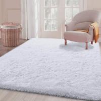 Alfombra Salon Grandes Shaggy Antideslizante Super Suave Pelo Largo Fluffy Alfombra Adecuado para la Decoración de Salas de Estar y Dormitorios (160 x 200 cm, Gris Blanco) - details 29