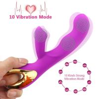 Potente vibrador pene postizo varita sexo femenino 10 modo de estimulación del clítoris punto G masajeador anal atracción vaginal juguete para adultos 18 - details 0