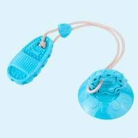 Zapatillas con ventosa para perros TPR, juguetes elásticos resistentes a mordeduras para mascotas, juguete para rechinar los dientes, pelota interactiva, juguete para masticar para perros, limpieza de dientes - details 2