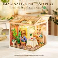 ROBOTIME Kit de casa en miniatura DIY, regalo creativo, pasatiempo de cumpleaños para adultos y niños (jardín de té floreciente) - details 1