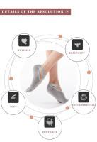 Calcetines Deportivos de Algodón Antideslizantes Para Mujeres y Niñas Para Danza de Ballet y Yoga Par de Piezas Forrados en Viscosa - details 1