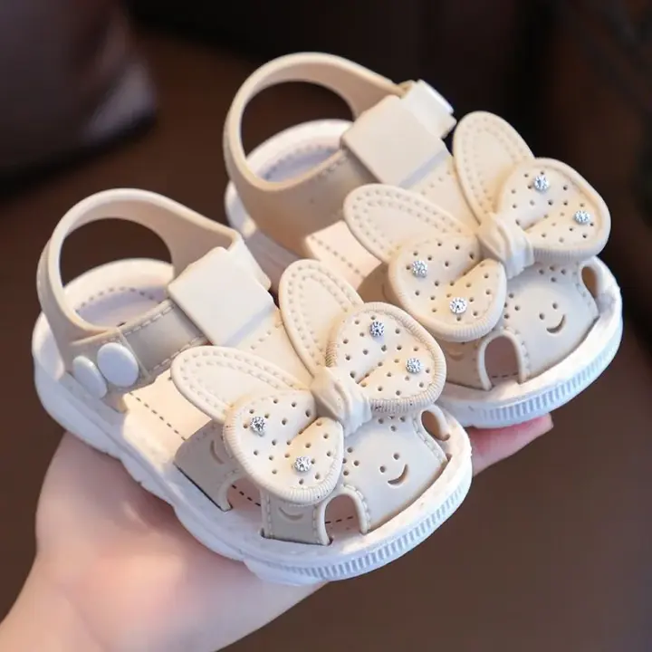 Sandalias de Verano para Niñas Zapatos de Suela Antideslizante con Diamantes de Imitación - 1