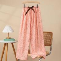Pijama de algodón con burbujas para mujer, pantalones casuales de verano nuevos para el hogar, estilo delgado, se pueden usar al aire libre, pantalones antimosquitos, pantalones largos sueltos de talla grande - details 18