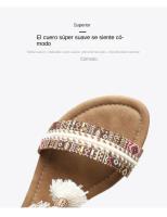 Sandalias Planas bohemias para Mujer, Zapatos cómodos informales de Playa, Verano, 36 a 42, EU - details 9