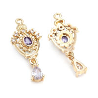 Colgante de Corona de Oro de 18K Forma de Gota de Diamante Falso Joyería DIY Relojes Gafas de Sol - details 4