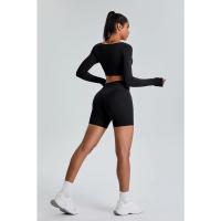 Pantalones cortos deportivos de cintura alta Control del vientre Hip Lift Ropa deportiva Pantalones cortos de yoga para mujer - details 15