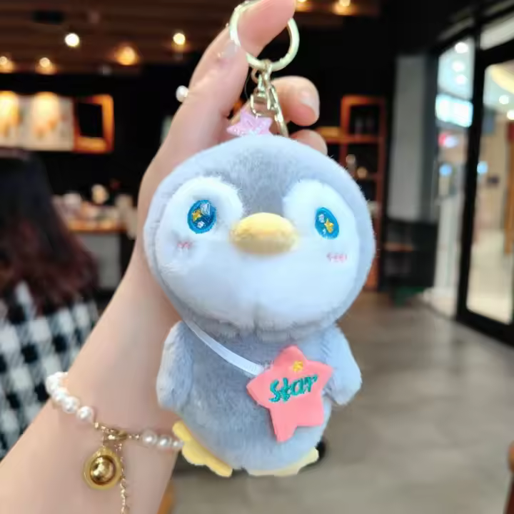 Llavero de Peluche de Pingüino de Dibujos Animados Pequeño Adorno de Juguete de Peluche - 1