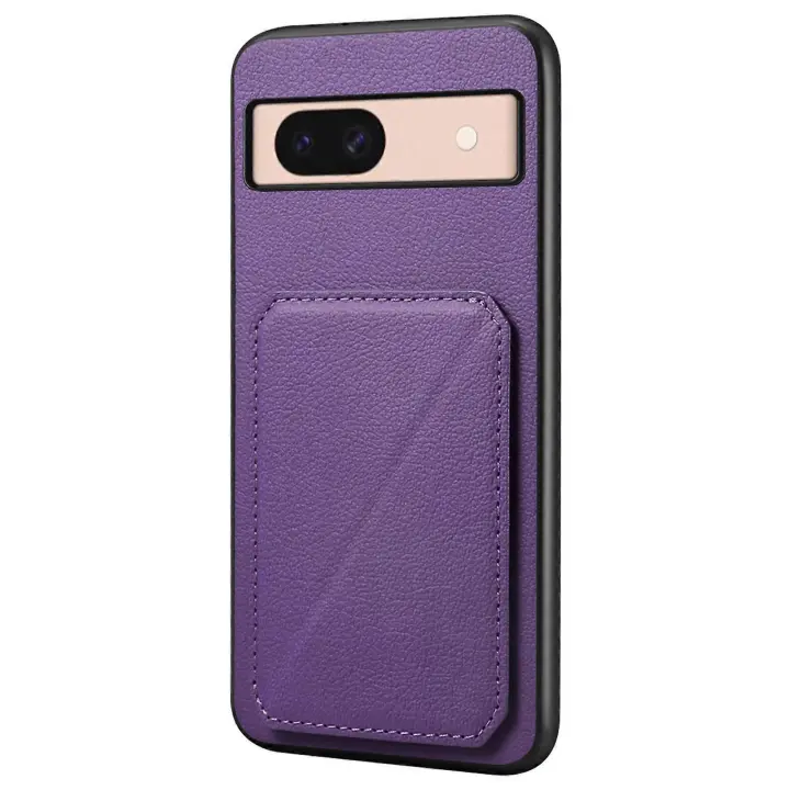 Para Google Pixel 8a Kickstand Funda de cuero + PC + TPU para teléfono con tarjetero oculto - 1