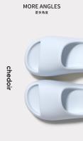 Zapatillas frescas de color sólido de suela gruesa para el hogar de verano para mujer, nuevas zapatillas de baño para el hogar, zapatos casuales de moda para aumentar la altura - details 11