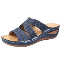 Zapatillas de tacón de cuña para mujer, zapatos de moda de verano - details 2
