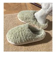 Zapatillas de casa de Color liso para mujer y niña, zapatos peludos, esponjosos, cálidos, japoneses, Invierno - details 8