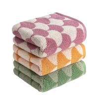Toalla de baño Jacquard de Color de 34x74cm, toalla facial de algodón de dibujos animados de lujo, cómoda y sencilla toalla de ducha para nadar - details 7