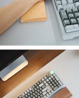 Reposamuñecas de madera de nogal, teclado mecánico Rainy75, alfombrilla para ratón con reposamanos, teclado antiestrés de madera maciza personalizado, accesorios de oficina - details 5