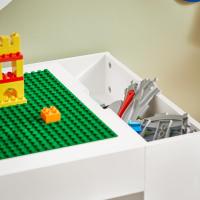 Juego de mesa infantil y 2 sillas de madera, organizador de juguetes multifuncional con 8 cestas y 1 compartimento, 87 x 50 x 50 cm - details 4