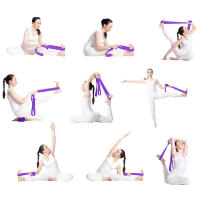 Correa de Yoga elástica con hebilla de anillo en D, cinturón de entrenamiento de algodón duradero, ejercicio de Fitness deportivo, correas ajustables para cintura y pierna - details 7