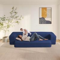 70 x 190 cm Sillón Cama Plegable, Sofá Cama Plegable con Espuma de Memoria y Almohada, Colchón de Suelo para Yoga, Oficina, Salón, Futon Sofá Cama Portada Lavable Unos, Gris Claro - details 8