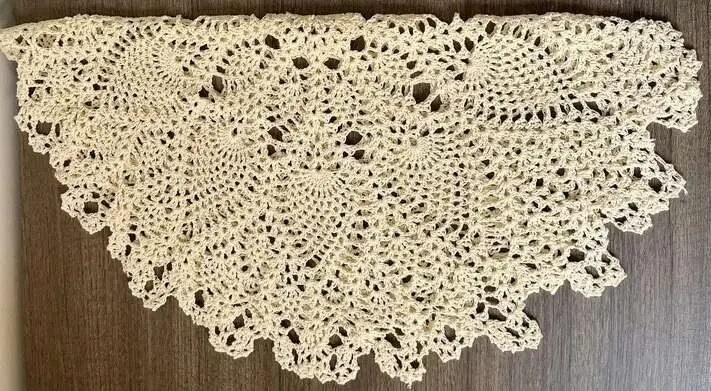 Posavasos ENCE vintage y chic hecho a mano de crochet de algodón natural RD de 60 cm, mantel para una sola persona, funda de sofá - 1