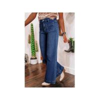 Jeans de Denim de Cintura Alta para Mujer Pantalones Grandes y Rectos con Bolsillos Casuales - details 2