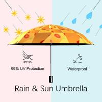 Paraguas de viaje plegable de verano, paraguas a prueba de viento, paraguas para sol y lluvia, paraguas impermeable y anti UV para mujeres y hombres, automático - details 25