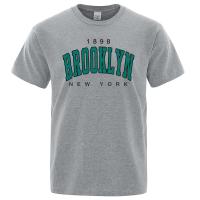 Camiseta de algodón con estampado de Brooklyn para hombre, ropa de calle de alta calidad, de marca, de verano, 1898 - details 7
