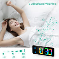 ORIA Despertador Digital con Pantalla LED Arcoíris, Despertadores Digitales Junto a Cama con 7 Colores RGB, Brillo Regulable, Volumen Ajustable, Snooze, 12/24H (Cable USB de 1,5m Incluido) - details 4