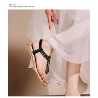 Sandalias Plataforma Mujer Strass Verano 2025 - Diseño Bohemio con Tacon Ancho Cómodo - Zapatos Elegantes Playa y Fiesta - details 8