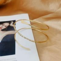Brazalete de Aleación de Moda para Mujer Diseño de Hoja Abierta Ancho Ideal para Regalo de Cumpleaños, Fiesta - details 5