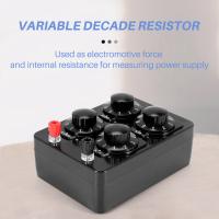 Caja de resistencia Simple de precisión Variable, instrumento de enseñanza, 0-9999 Ohm - details 4
