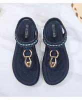 Sandalia Plana Mujer 2025 Boho Chic con Hebillas Metálicas de Lujo - Zapatos de Verano Cómodos para Playa, Fiesta y Diario, Moda Primavera-Verano Elegante - details 32