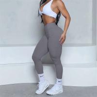 Leggings con espalda en V para mujer, leggings deportivos sin costuras para mujer, pantalones de yoga sólidos elásticos de cintura alta para fitness y jogging - details 16