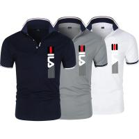 Polo con solapa estampada para hombre, Camiseta ajustada de manga corta, de negocios, informal, de alta calidad, a la moda, de v - details 1